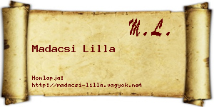 Madacsi Lilla névjegykártya