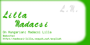 lilla madacsi business card